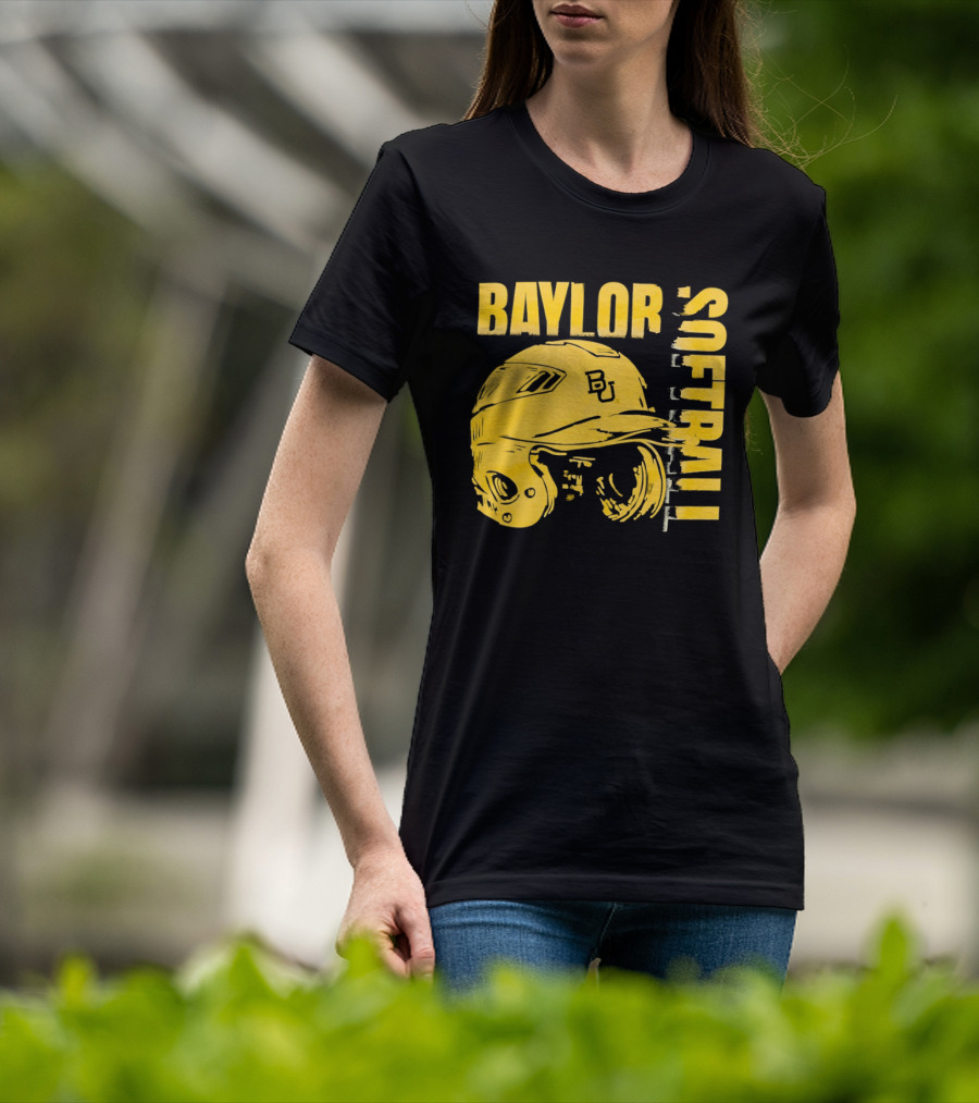 Baylor Softball BU Helmet T-Shirt