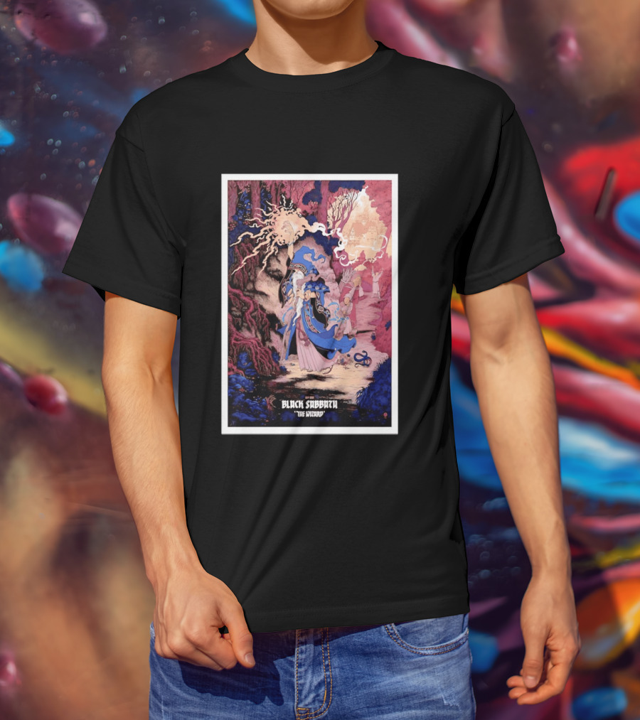 Black Sabbath The Wizard Gandalf From The Lord Of The Rings Fantasy Scene T-Shirt