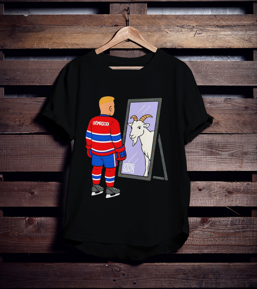Ivan Demidov Montreal Canadiens Demigod Goat Mirror Reflection T-Shirt