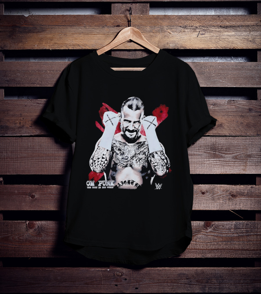 CM Punk Best In The World WWE Wrestling Icon Tattoo T-Shirt