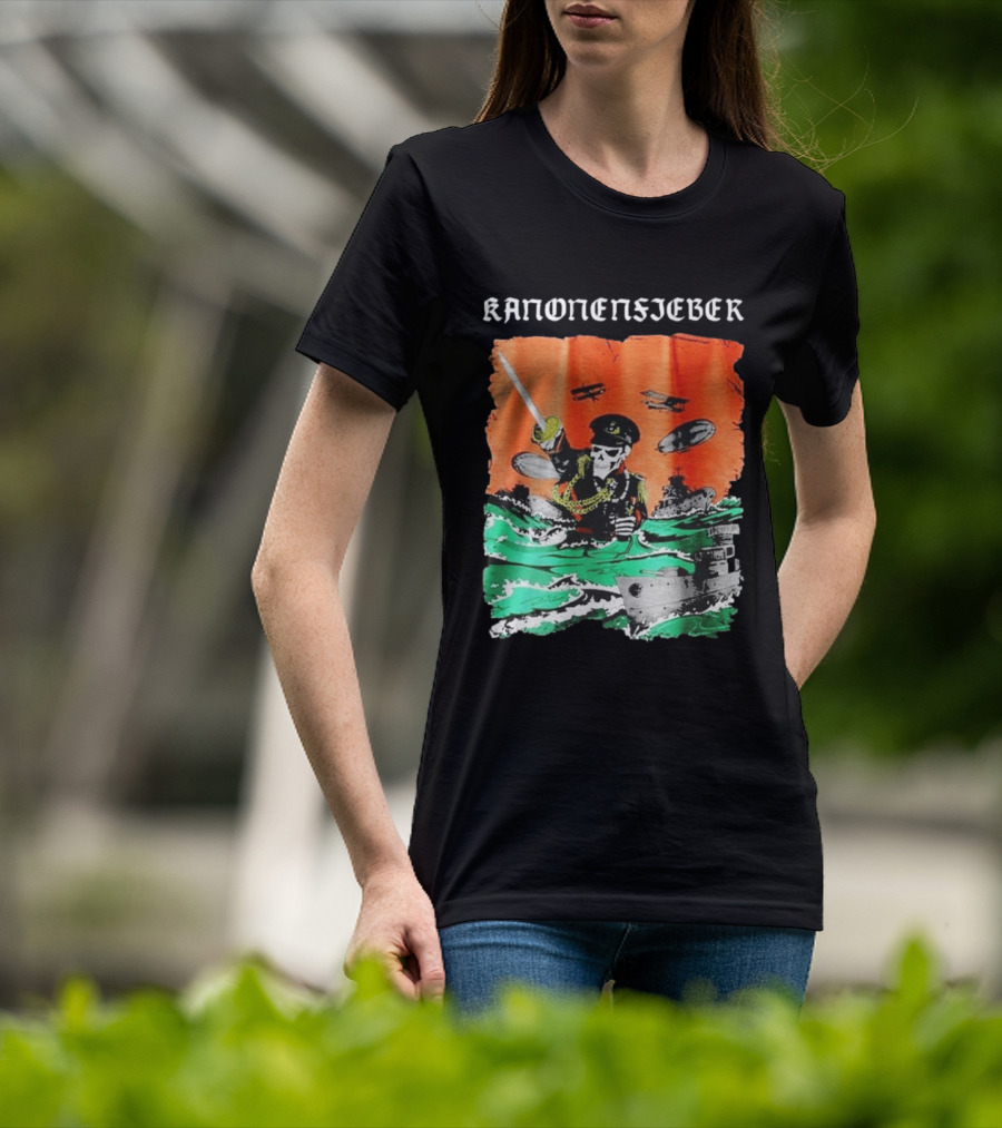 Kanonenfieber Soldatenschicksale 2026 Tour Naval Warfare Skeleton Captain Swords And Battleships T-Shirt