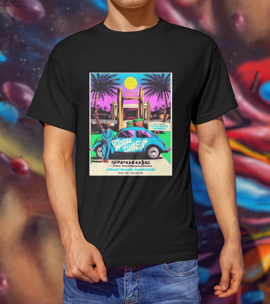 Protoje And The Indiggnation The Reggae Invasion Miami Beach Bandshell May 2 2026 Jesse Royal Dubwise T-Shirt
