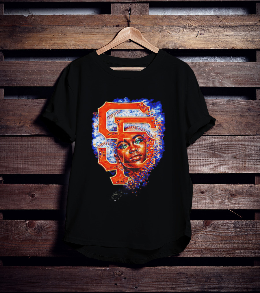 San Francisco Giants Black Heritage Night 2026 Baseball SF Logo Afro T-Shirt