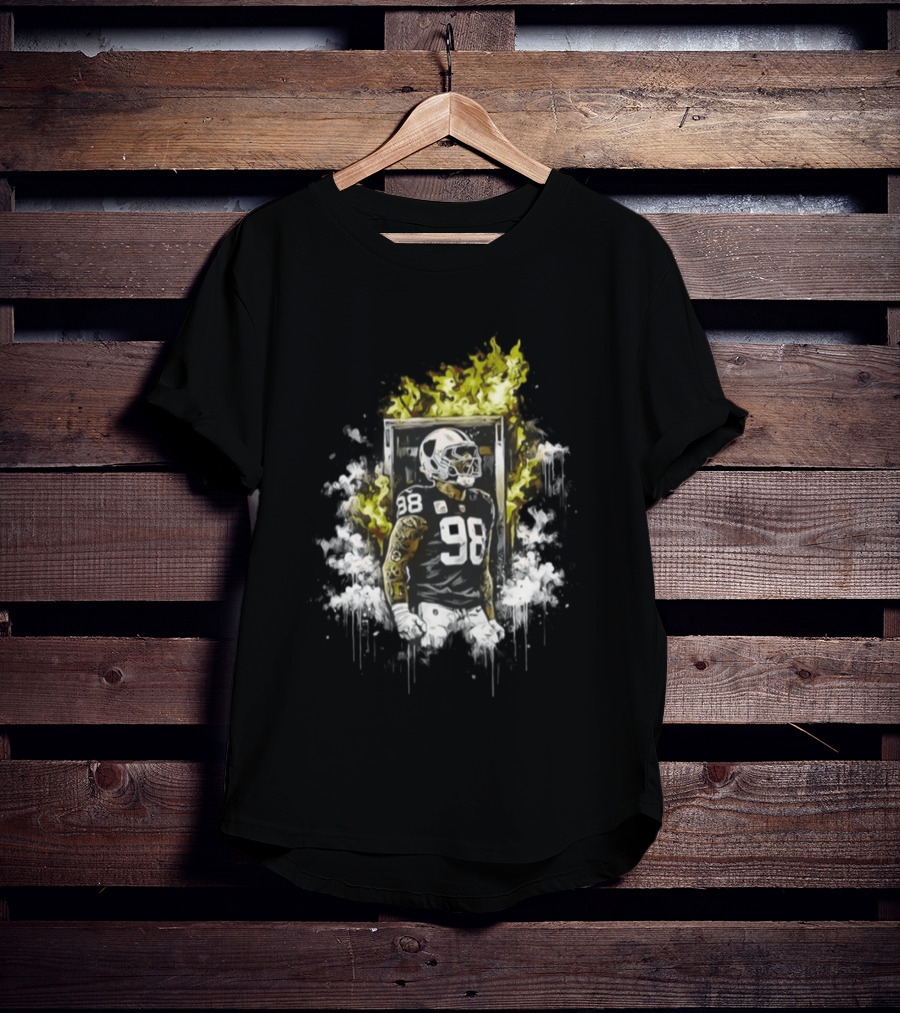 Maxx Crosby Las Vegas Raiders I'm Back Number 98 Fiery Comeback T-Shirt