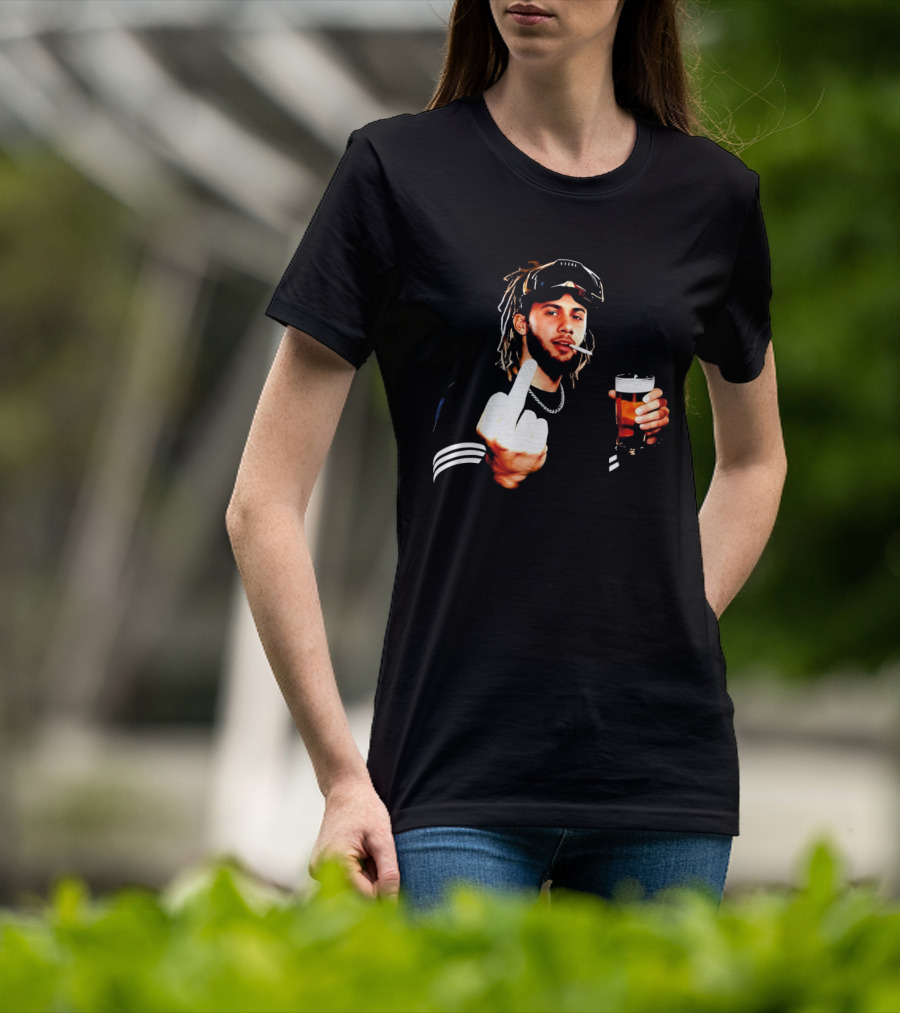 Fernando Tatis Jr Middle Finger Drinking Beer And Smoking T-Shirt