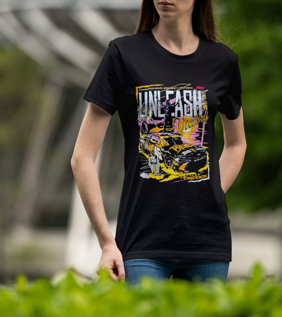 23XI Racing Unleash Tyler Reddick 2024 Straight Talk Wireless 400 Homestead Miami Speedway 10 22 T-Shirt