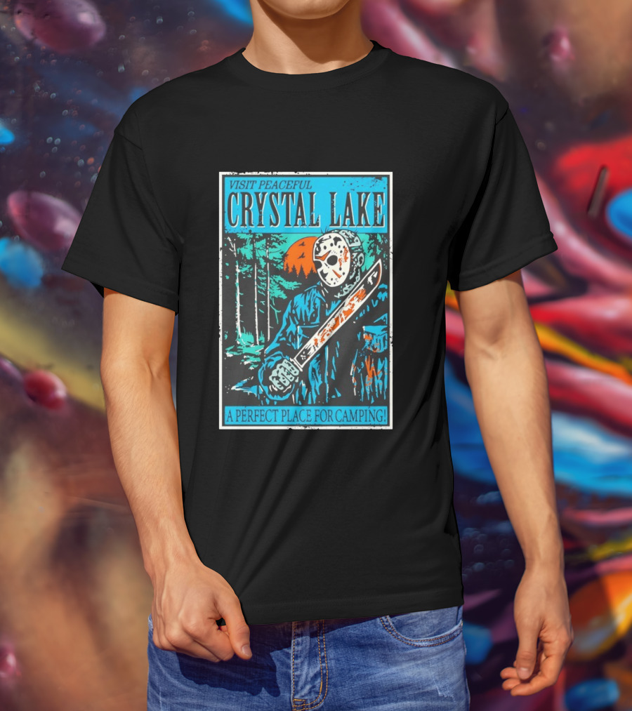 Visit Peaceful Crystal Lake A Perfect Place For Camping Horror T-Shirt