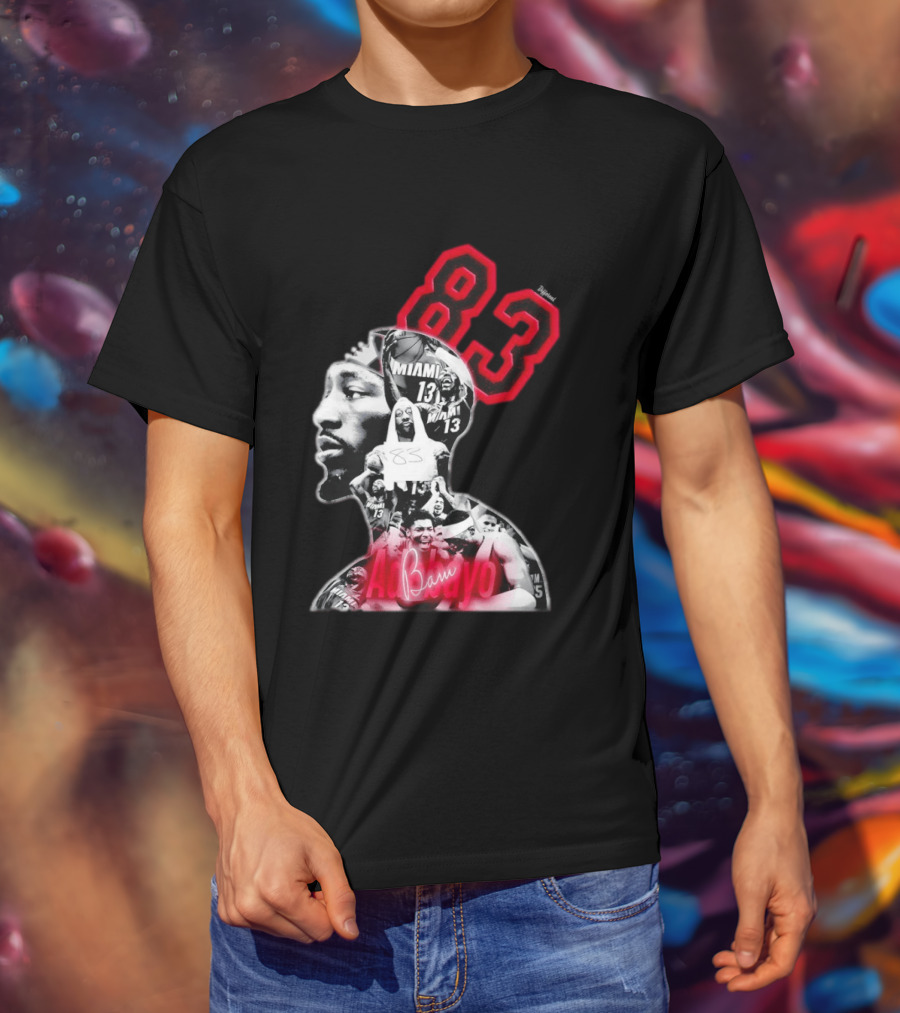 Bam Adebayo 83 Miami Heat 13 NBA Basketball T-Shirt