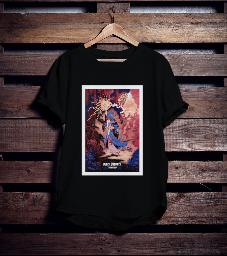Black Sabbath The Wizard Rainbow Foil Edition Fantasy Scene T-Shirt