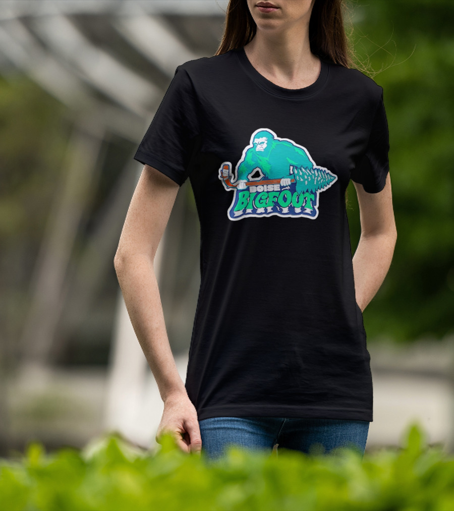 Boise Bigfoot Ice Hockey Team Sasquatch Hockey Stick T-Shirt