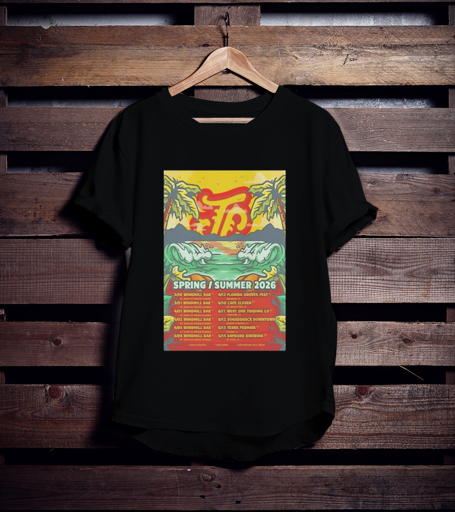 Joey Calderaio Spring Summer 2026 Tour Dates And Locations T-Shirt