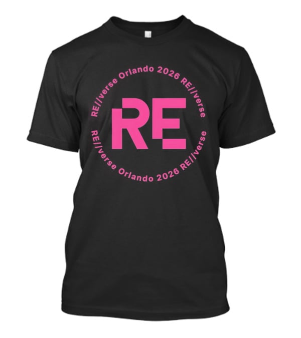 Reverse Orlando 2026 RE Black And Gold Circle T-Shirt