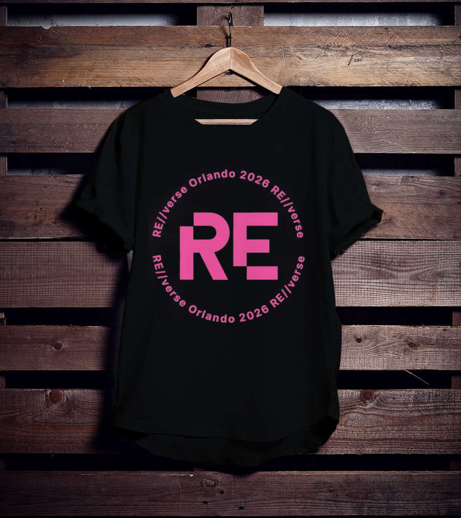 Reverse Orlando 2026 RE Black And Gold Circle T-Shirt