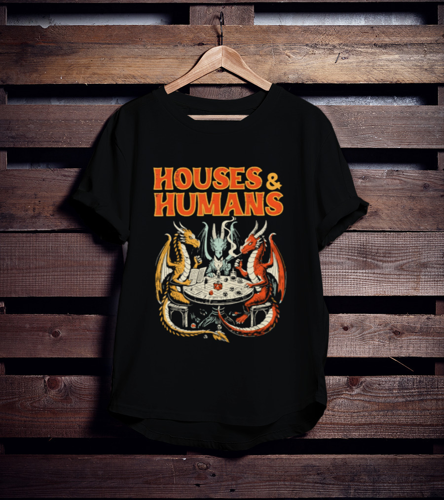 Houses Humans Dragons Trio Game Table T-Shirt
