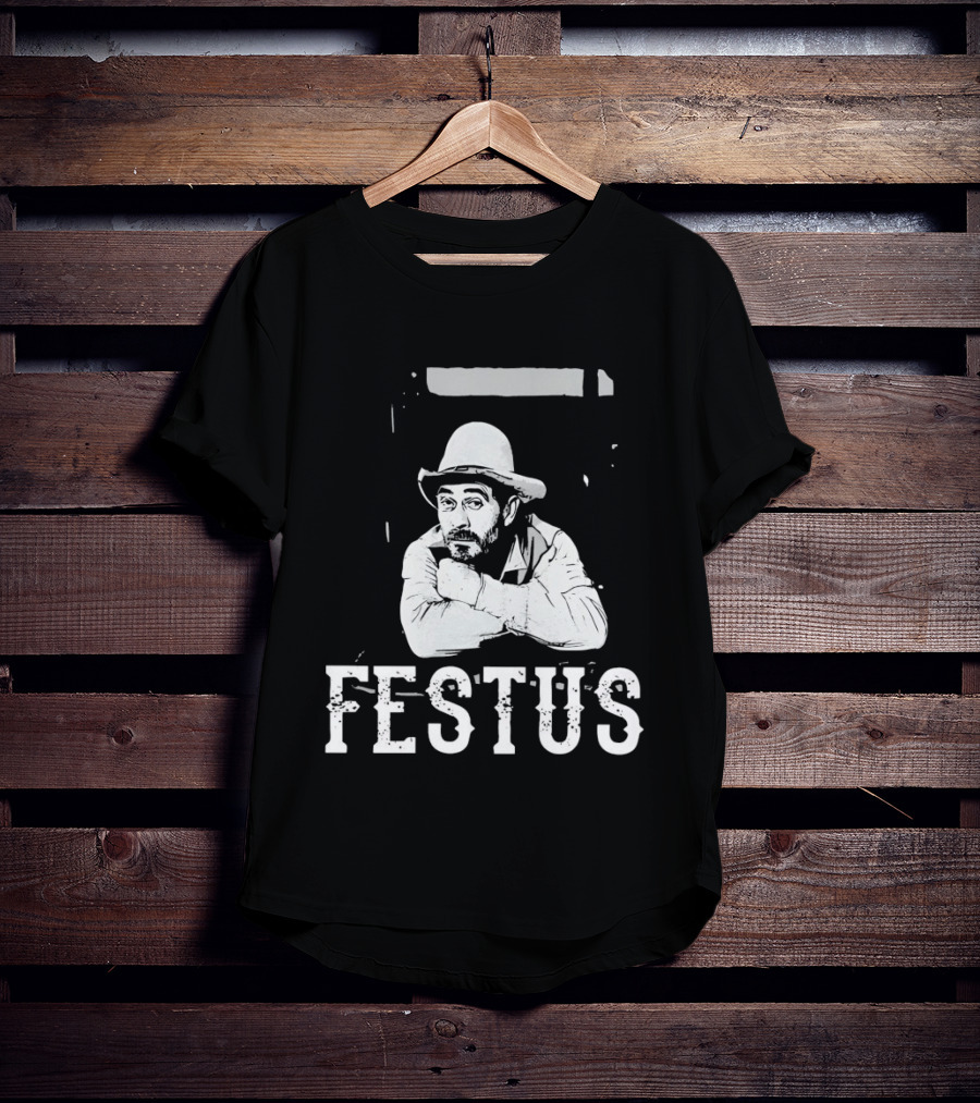 Festus Gunsmoke Character Iconic Cowboy T-Shirt