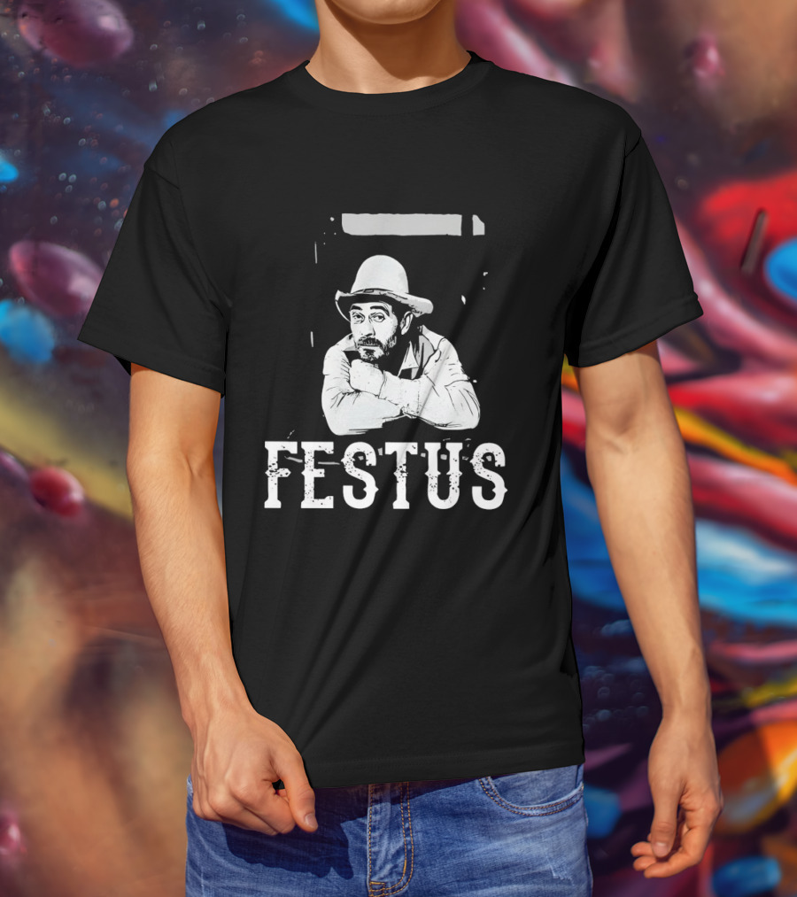 Festus Gunsmoke Character Iconic Cowboy T-Shirt