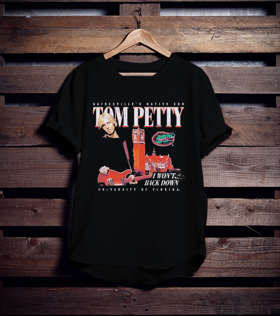 Tom Petty Florida Gators Century Tower I Won't Back Down T-Shirt