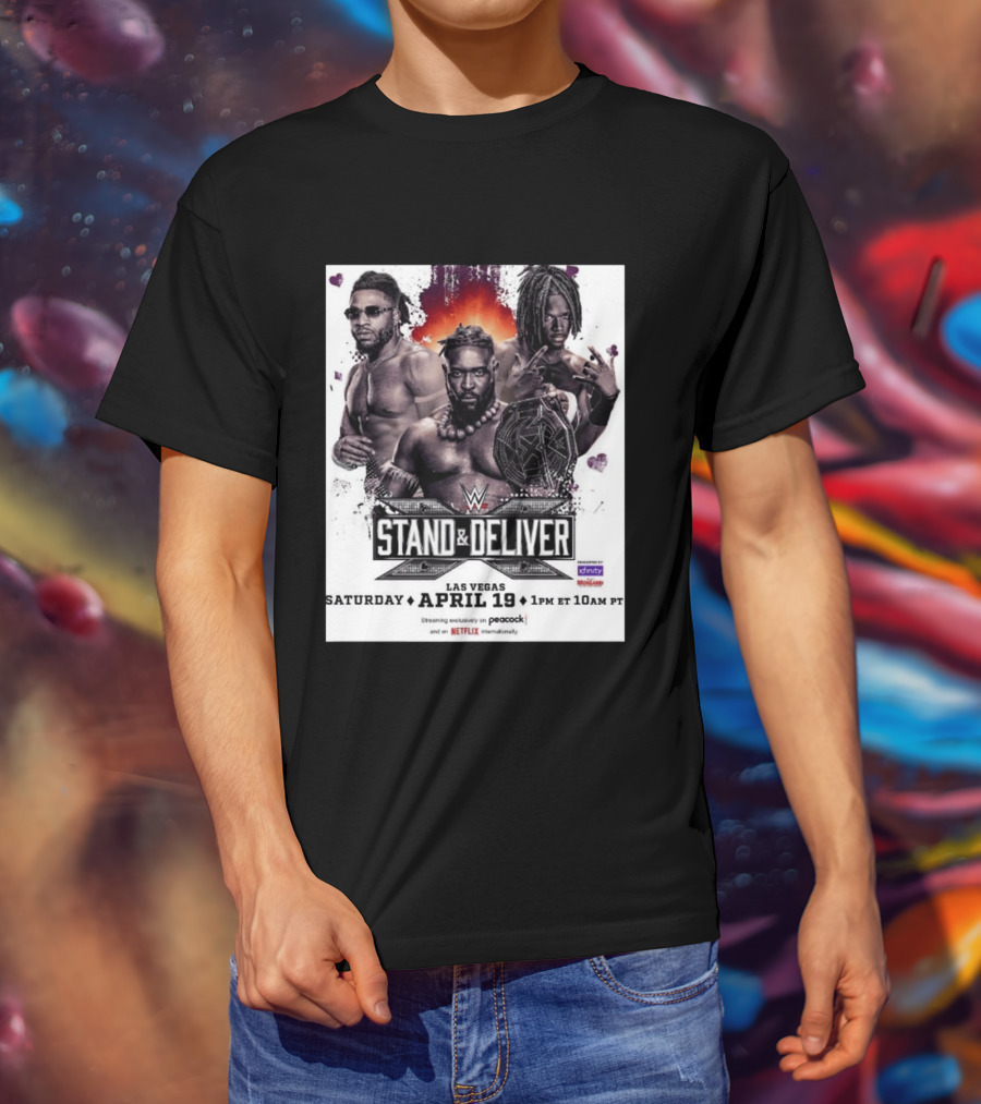 Trick Williams Jevon Evans WWE Stand And Deliver Las Vegas April 19 2025 Event T-Shirt