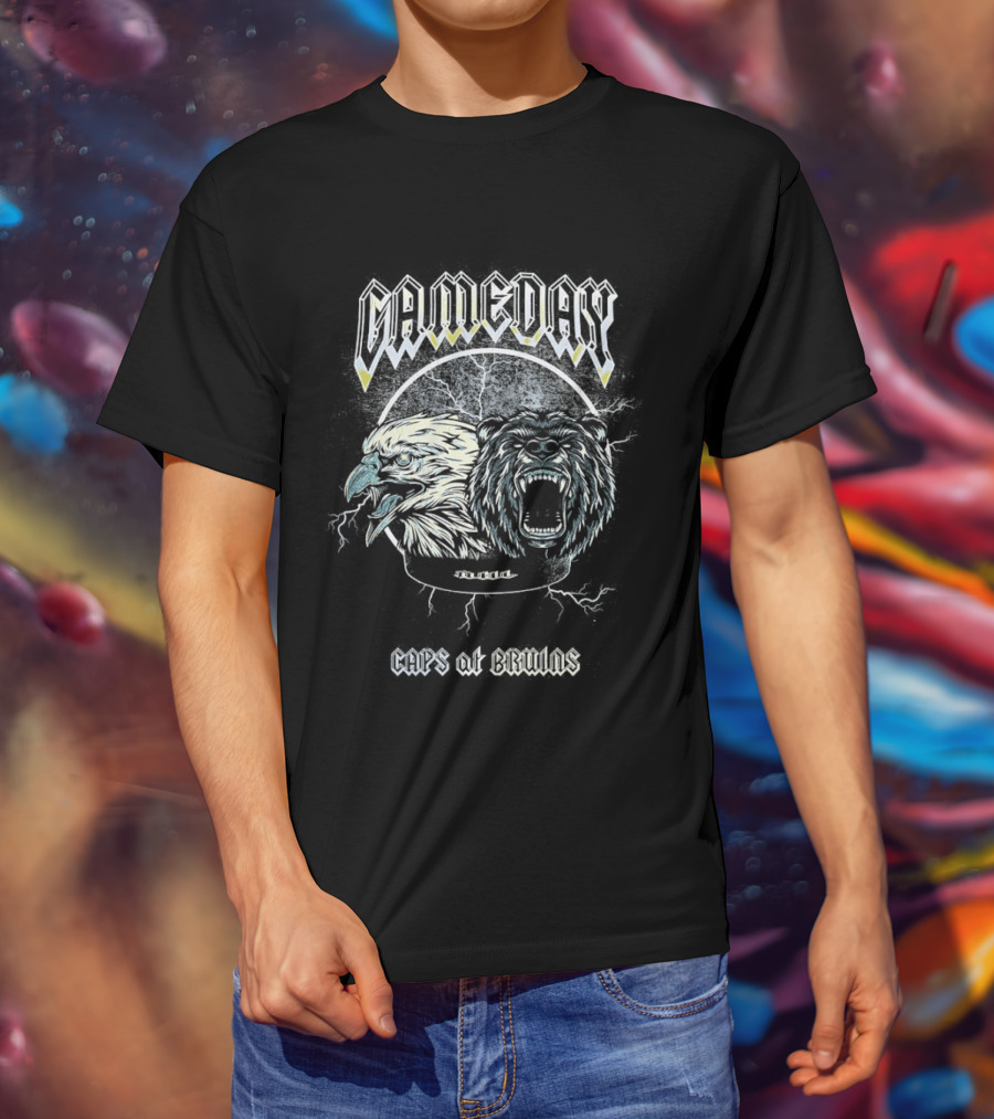 Gameday Our Time Has Come Capitals Vs Bruins Roaring Beast Lightning T-Shirt