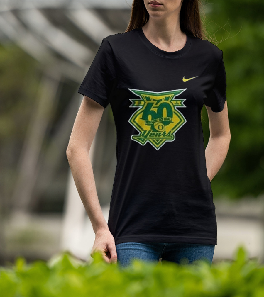 Oregon Ducks 60 Years Softball Anniversary Coach Melyssa Lombardi 2026 T-Shirt