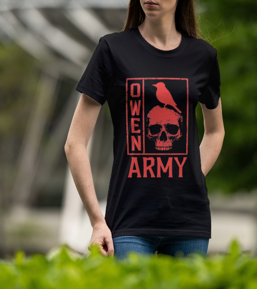 Owen Army Skull With Bird T-Shirt