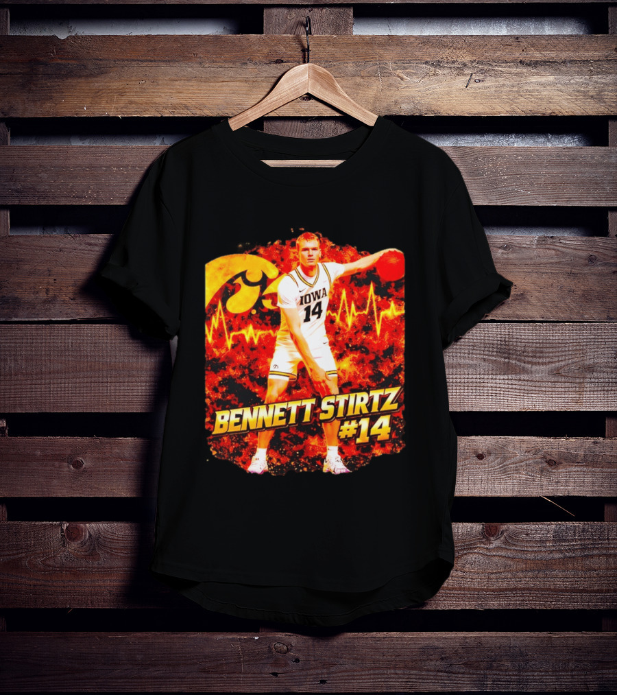 Bennett Stirtz #14 Iowa Basketball Hawkeye Energy Dynamic Performance T-Shirt