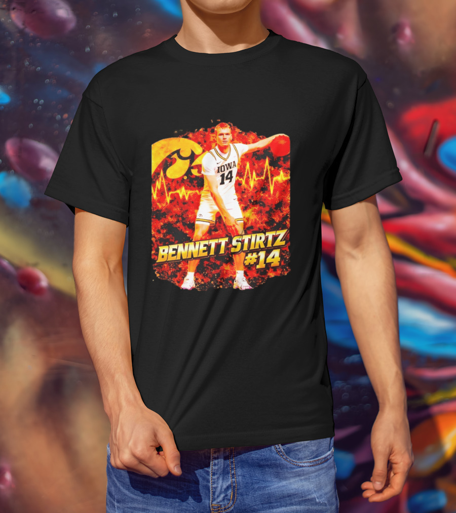 Bennett Stirtz #14 Iowa Basketball Hawkeye Energy Dynamic Performance T-Shirt