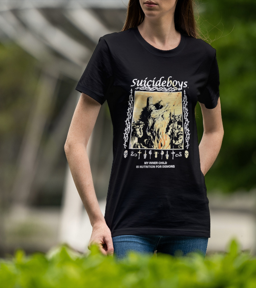 Suicideboys My Inner Child Is Nutrition For Demons Tarot Skeletons T-Shirt