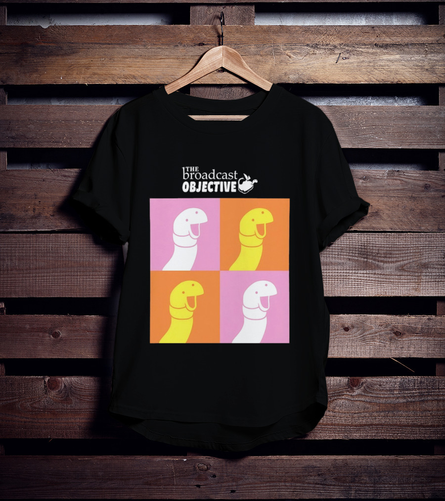 The Broadcast Objective Colorful Cartoon Faces Pop T-Shirt