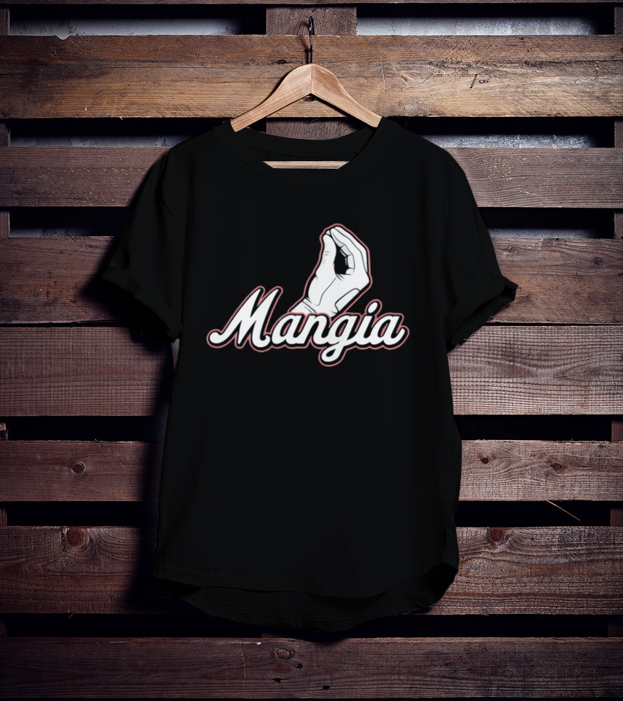 Mangia Italian Hand Gesture Classic Baseball T-Shirt