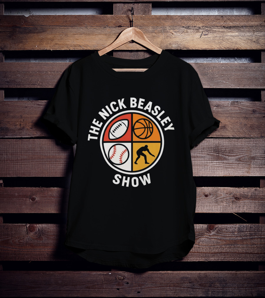 Baseball Football Basketball Softball Sports Icon The Nick Beasley Show T-Shirt
