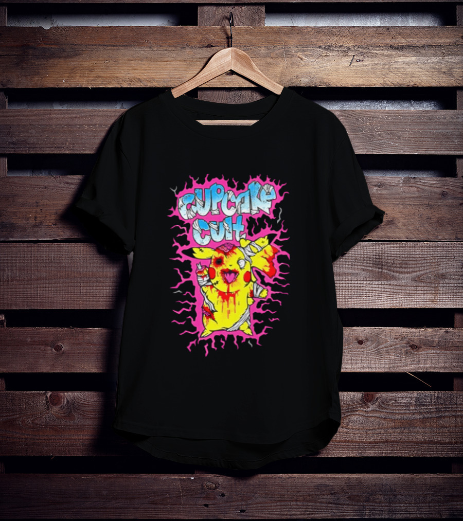 Zombie Pikachu Cupcake Cult Electric Aura Anime Fan Favorite T-Shirt