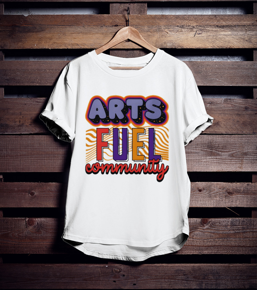 Arts Fuel Community Artswave Bold Colorful T-Shirt