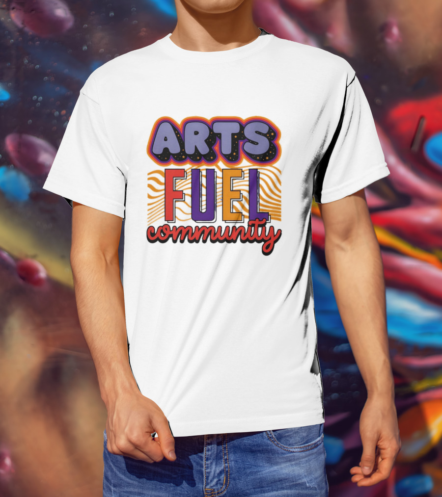 Arts Fuel Community Artswave Bold Colorful T-Shirt