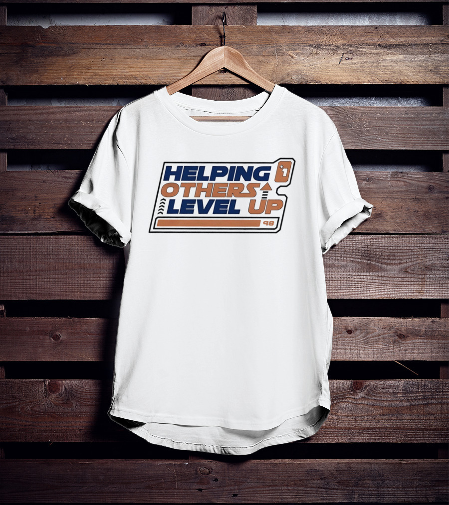 Helping Others Level Up Gaming Inspired Design With Arrow And Plus One T-Shirt