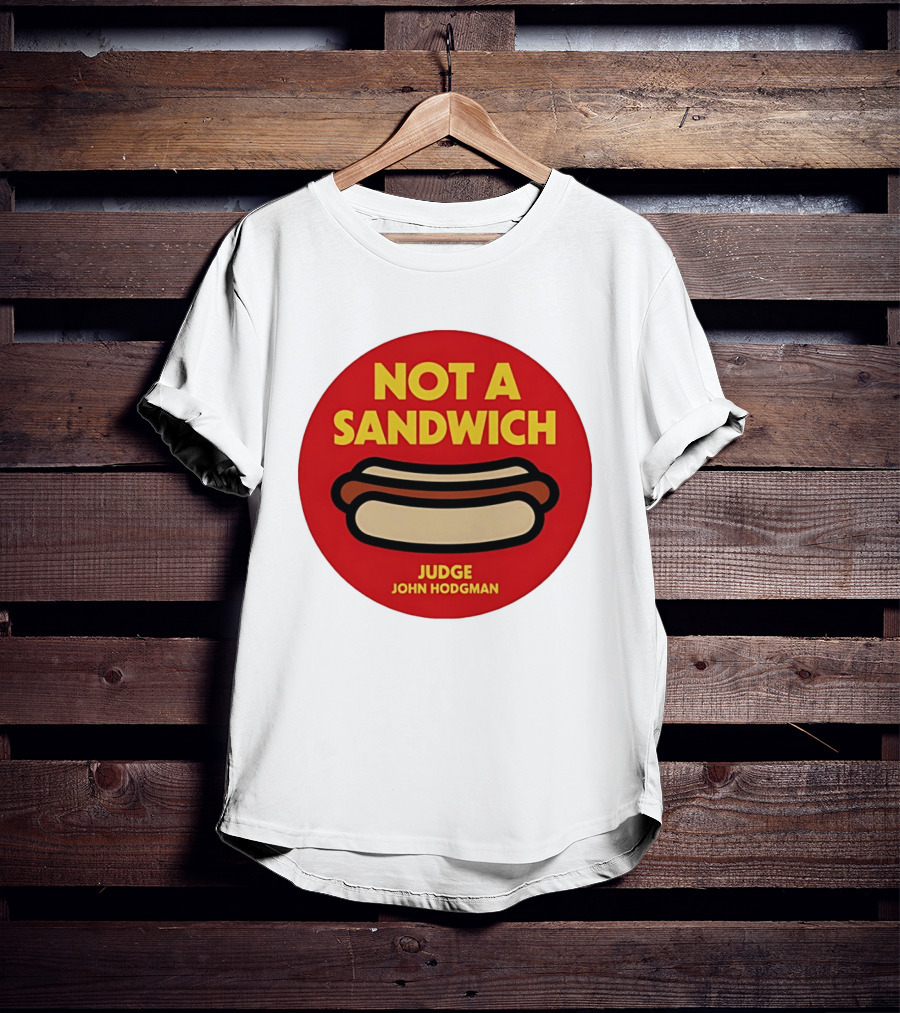 Not A Sandwich Judge John Hodgman Hot Dog Debate Red T-Shirt
