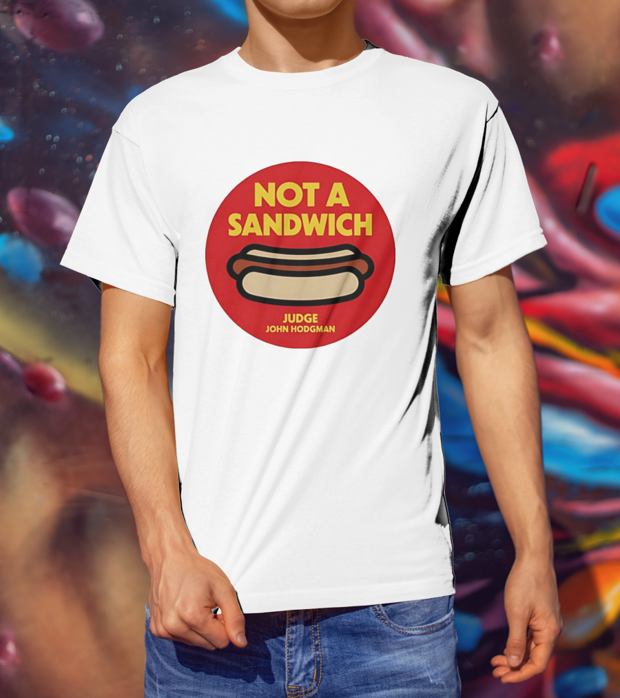 Not A Sandwich Judge John Hodgman Hot Dog Debate Red T-Shirt
