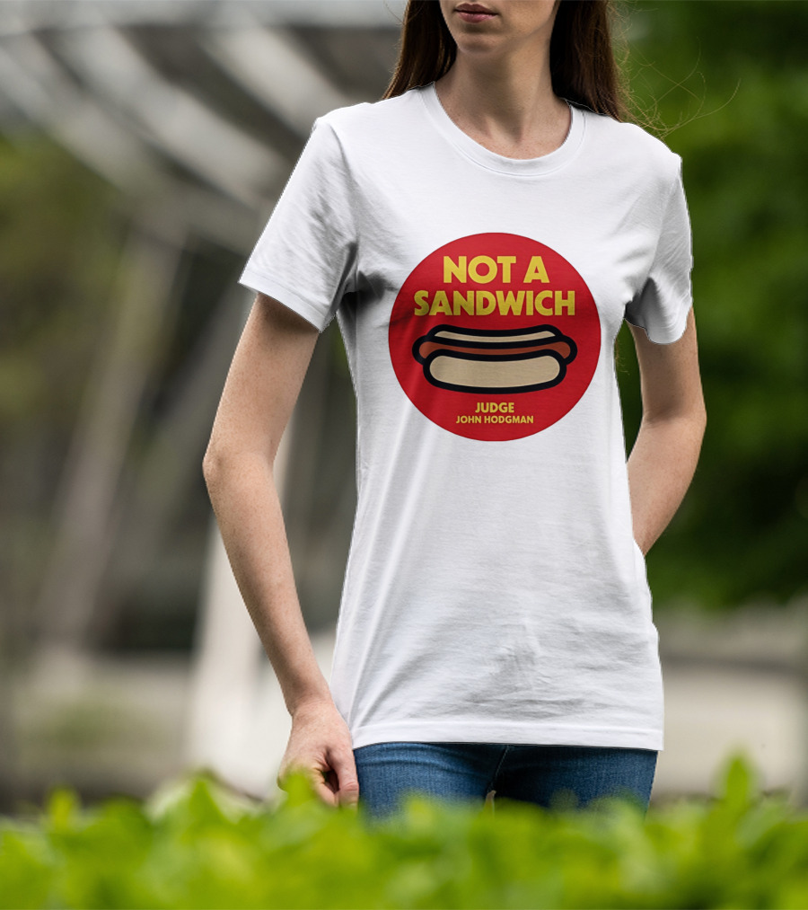 Not A Sandwich Judge John Hodgman Hot Dog Debate Red T-Shirt