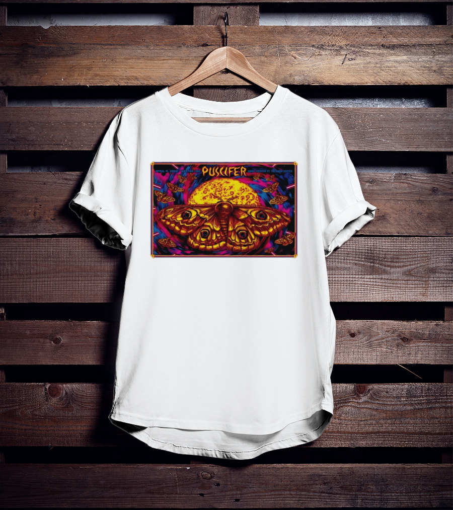 Puscifer Boston MA April 4 2026 Wang Theatre Neon Moth T-Shirt