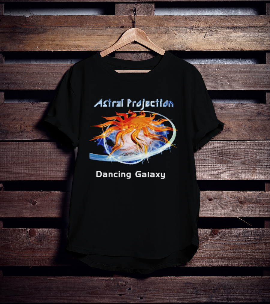 Astral Projection Dancing Galaxy Cosmic Fire And Water T-Shirt