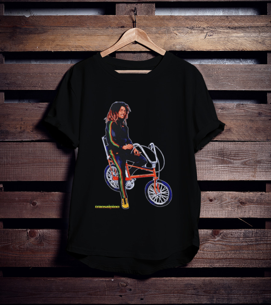 Bob Marley Transalpino One Love Bicycle Fashion T-Shirt