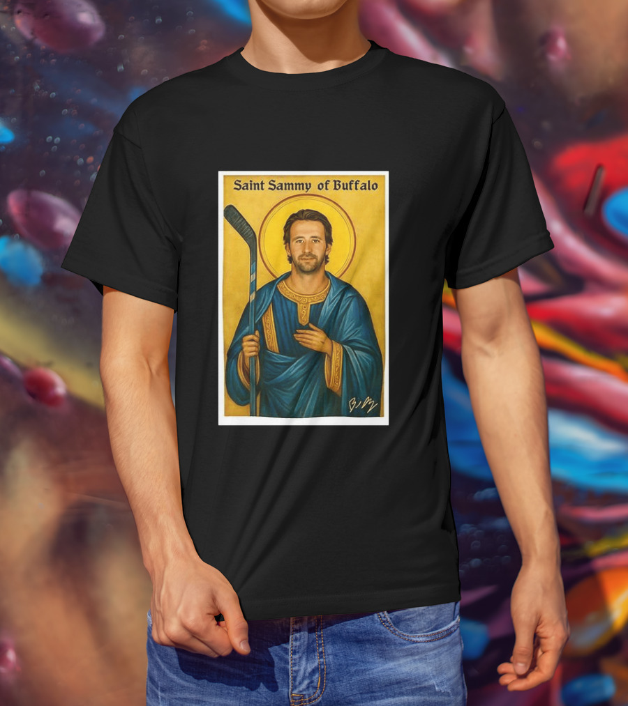 Saint Sammy Of Buffalo Hockey Player Icon NHL Buffalo Sabres T-Shirt
