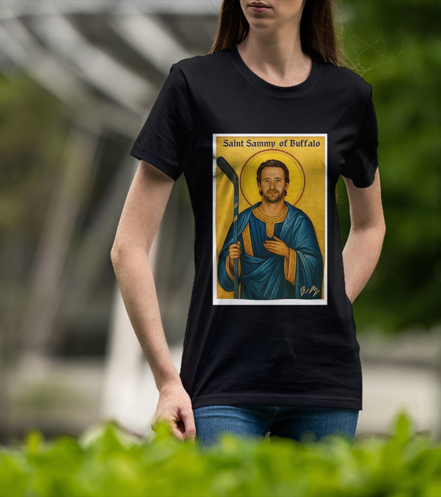 Saint Sammy Of Buffalo Hockey Player Icon NHL Buffalo Sabres T-Shirt