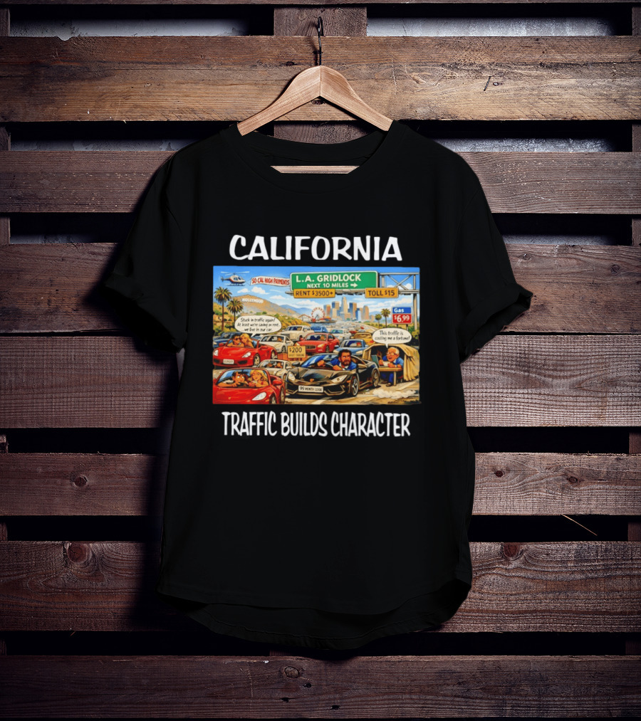 California L.A. Gridlock Hollywood Traffic Adventure T-Shirt
