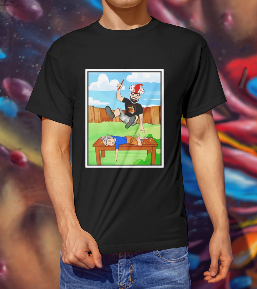 Super Sabu SuperHumman Backyard Wrestling Comic Style Action T-Shirt