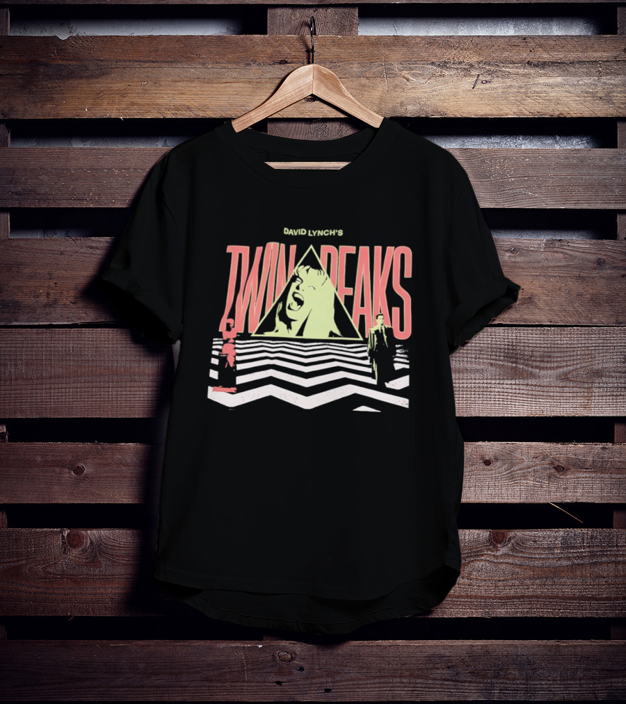 David Lynch Presents Twin Peaks Iconic Zigzag Floor And Character Montage T-Shirt