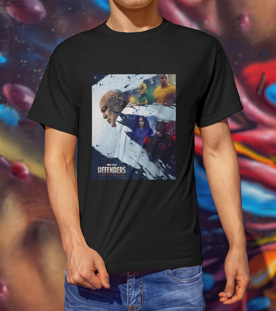 Marvel Television Defenders Fight For New York Heroes Assemble T-Shirt