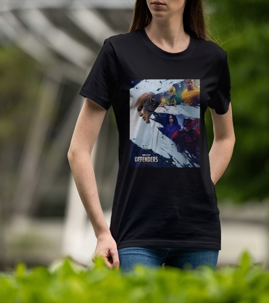 Marvel Television Defenders Fight For New York Heroes Assemble T-Shirt