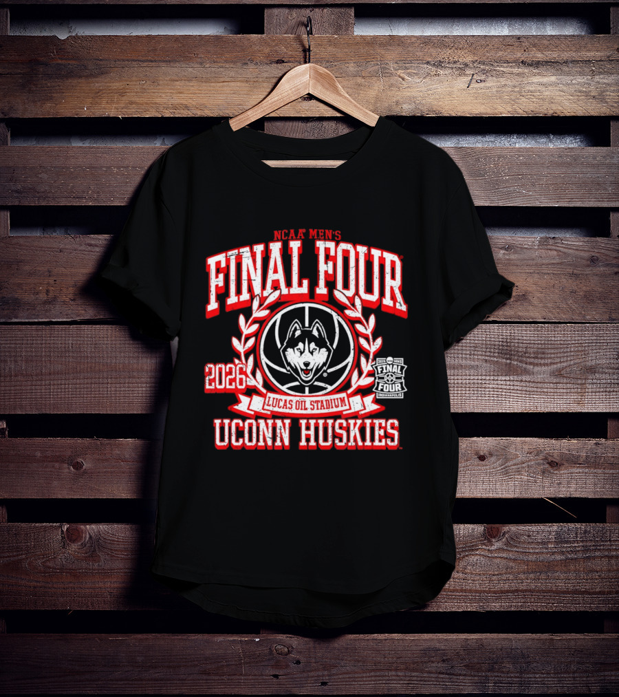 NCAAB Men's Final Four 2026 UConn Huskies Lucas Oil Stadium T-Shirt