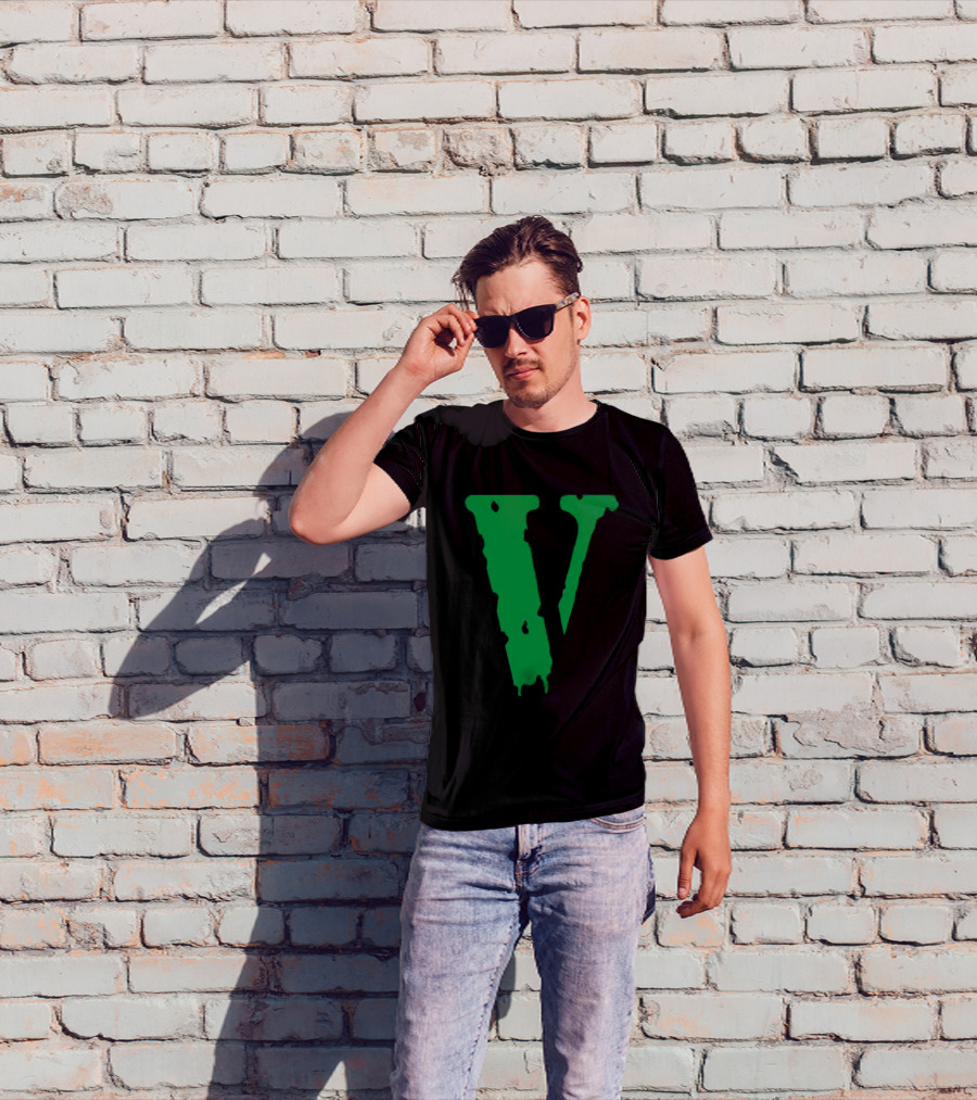 Vlone Friends Dripping Green V T-Shirt